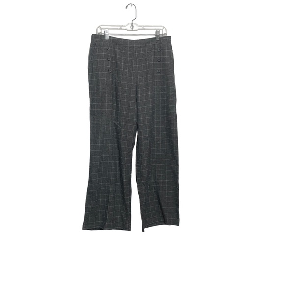 Belle Poque Elegant Retro XL Grey Plaid Flannel Feel Pants - Picture 6 of 9